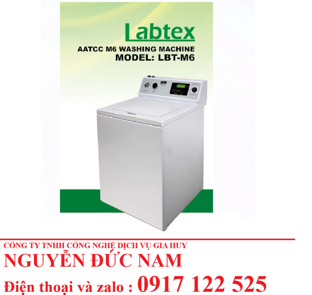 Máy giặt LBT M6: Giải pháp kiểm định AATCC và ISO 6330