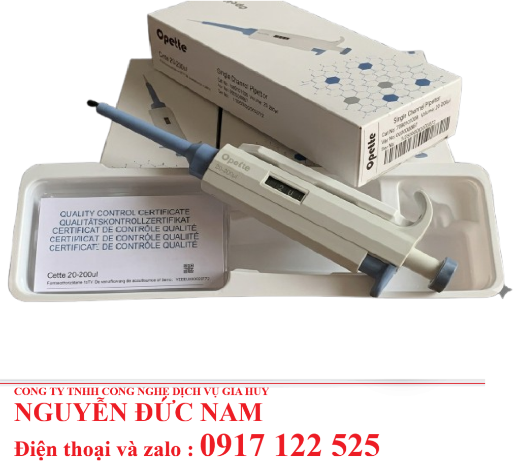  Micropipet Tự Động 1 Kênh 0.1-1000ul - Chính Xác Cao